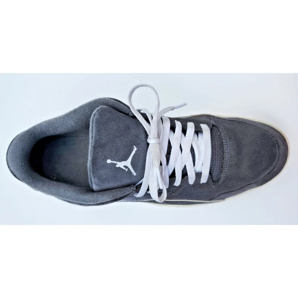 Jordan Flight Court Anthracite Gray Sail Suede Low Top Sneakers Men's Size 14